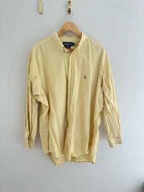 Ralph Lauren Pale Yellow Long-Sleeve Button-Down Shirt